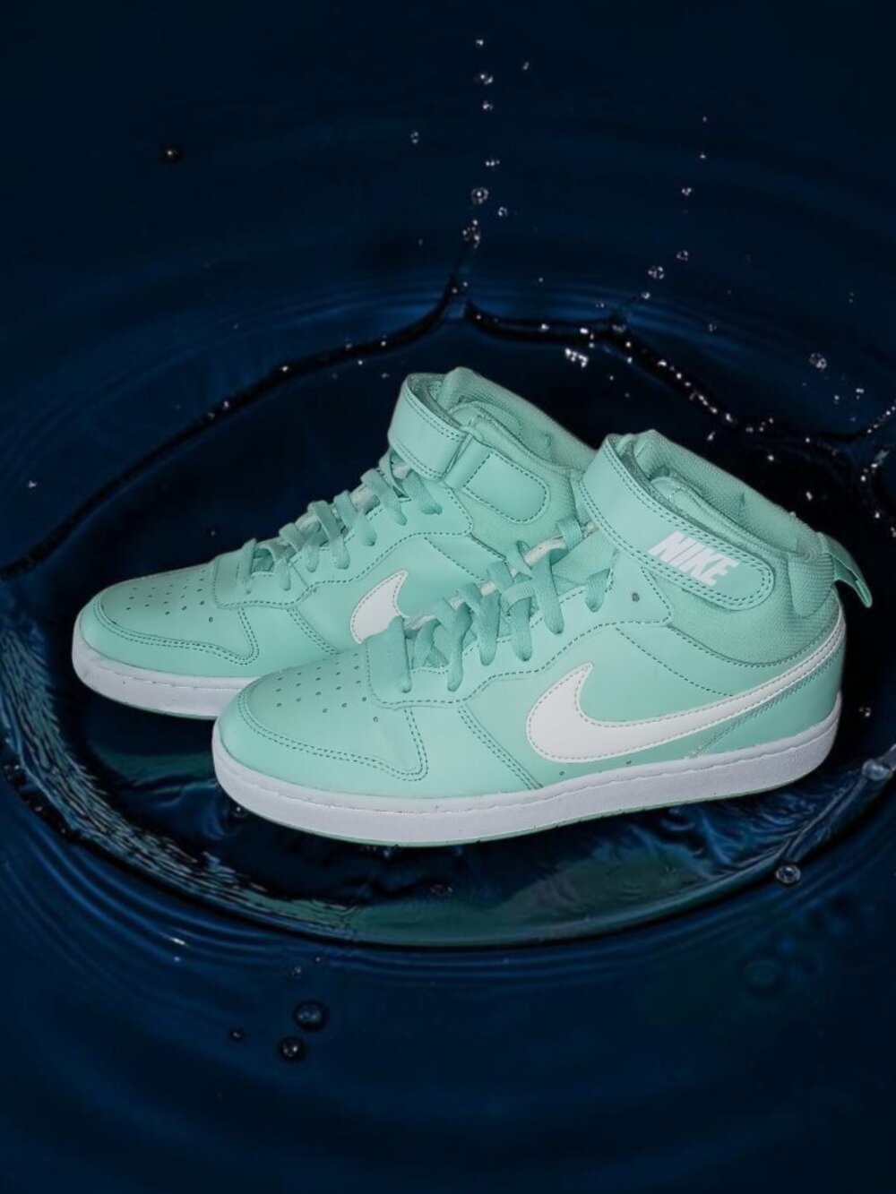 Nike Court Borough Mid 2 Mint Green High Top Sneakers Women's Size 8